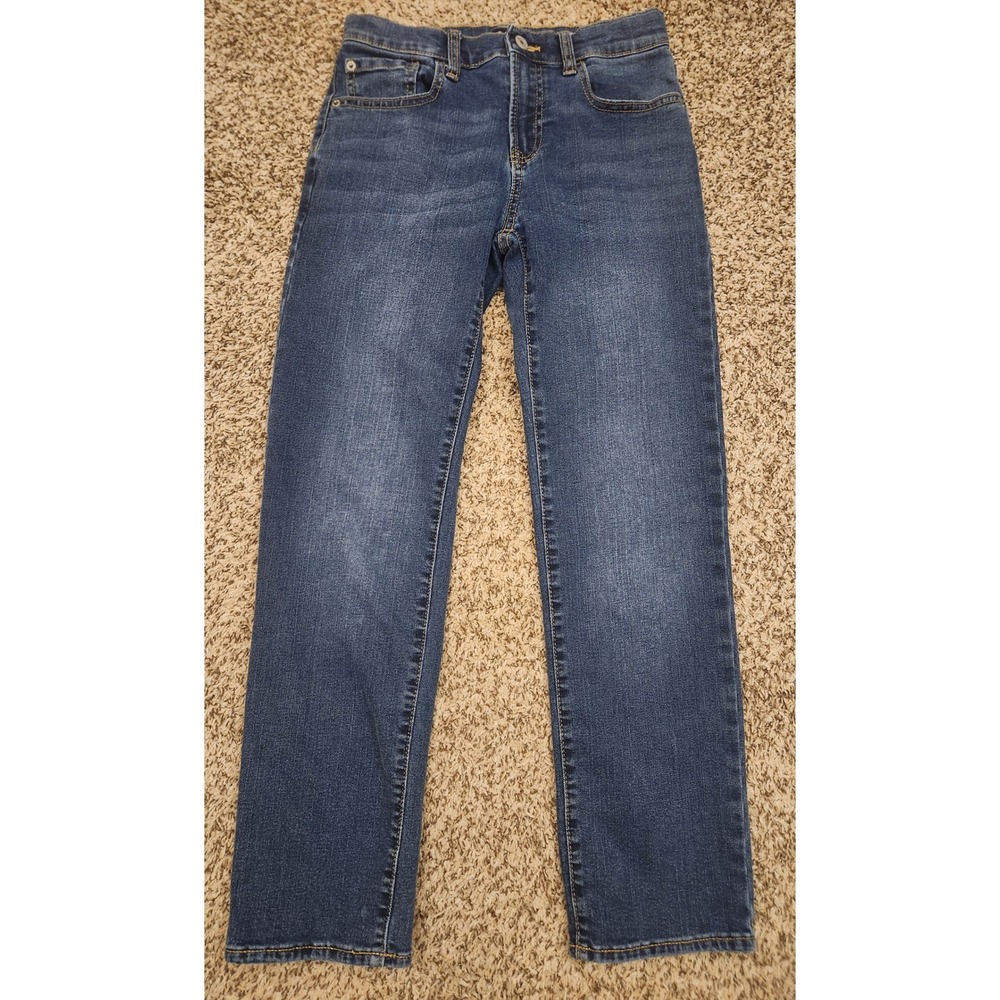 Gap Denim Original Boys Size 12 Straight Leg Jeans Medium Wash Blue Stretch EUC